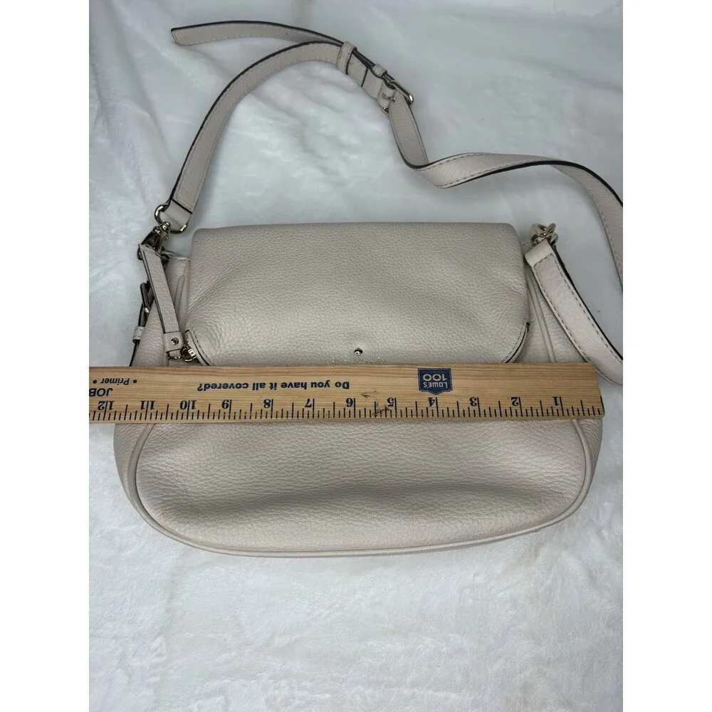 Kate Spade Devin Beige Crossbody/Handbag Dual Pockets Pebble Leather